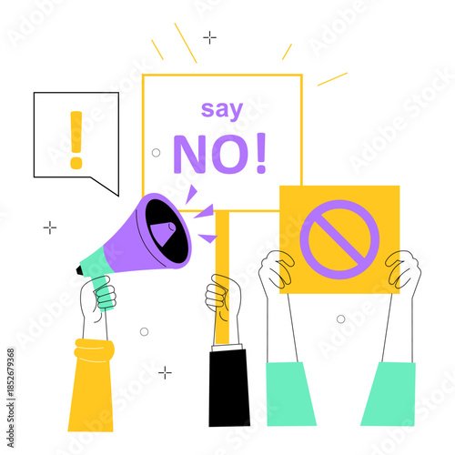 Protest Concept illustration