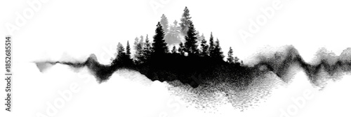 Ethereal smoky wisps forming a dynamic, textured wave against black