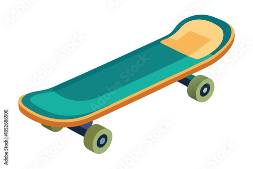 skateboard on white background