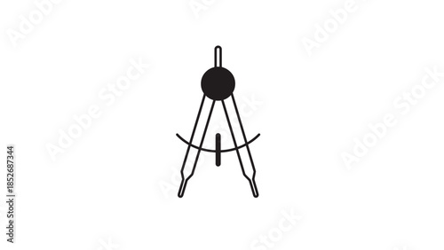 Geometric drawing compass tool for precision and accuracy in design and architecture