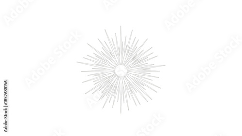 Abstract radial pattern resembling a dandelion seed head.