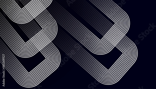 Minimal Curved Line Abstract Pattern on Dark Background. Modern Monochrome Flowing Lines with Smooth Geometric Rhythm. Elegant Continuous Line Wave Design in Contemporary Style.