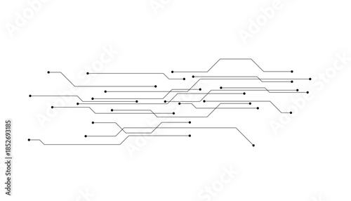 Vector abstract technology on white background. Abstract futuristic circuit board Illustration, Circuit board with various technology elements.