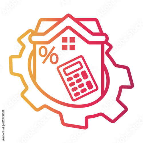 real estate agent Line Gradient Icon