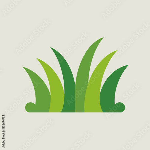 Green Grass Patch Illustration for Nature and Environment Concept