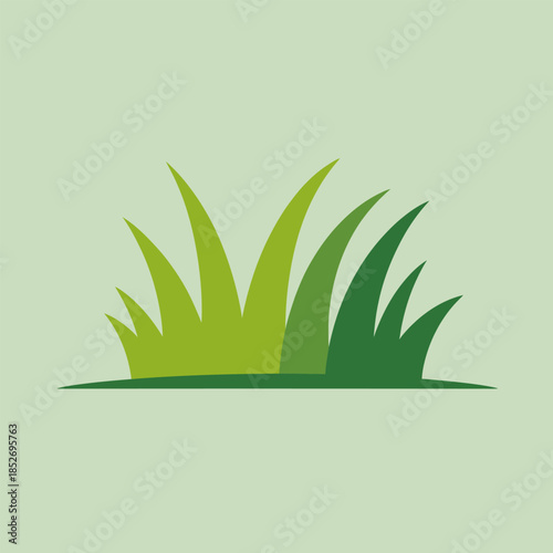 Vibrant Green Grass Patch Icon for Landscaping and Nature Design
