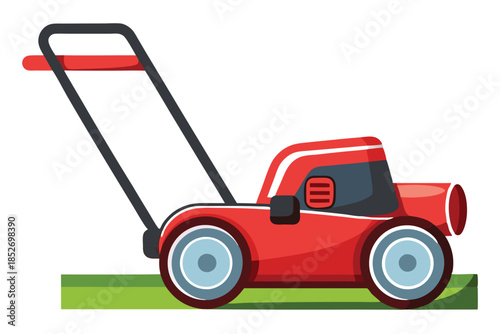 lawn mower on white background (7)