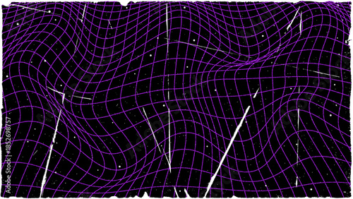 3D wireframe perspective grid room template design vector illustration background. Empty three dimensional virtual room perspective wireframe grid geometric sketch. Cyber virtual line interior frame