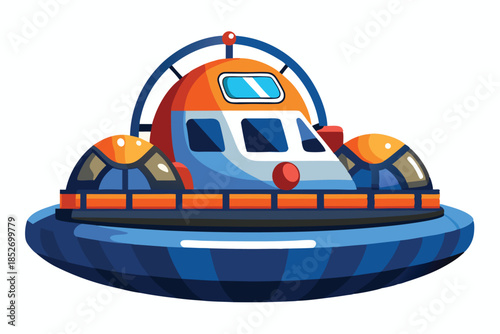 Canvas Print hovercraft on white background (9)