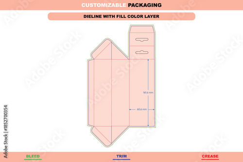 Triangle shaped polygonal box dieline vector with editable dimensions created for printable folding packaging layouts and precision product mockup development