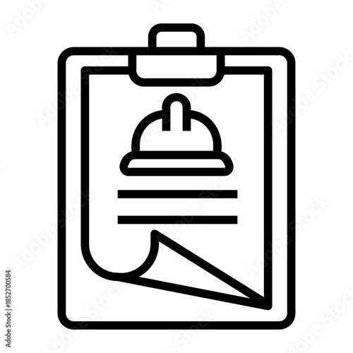 safety procedure Line Icon