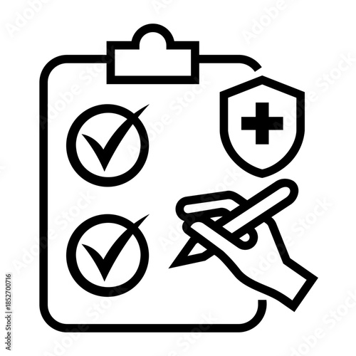 safety procedure Line Icon