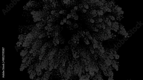 Fireworks Explosion on transparent background with alpha channel