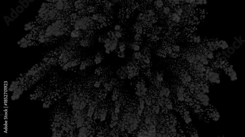 Fireworks Explosion on transparent background with alpha channel