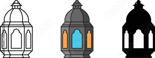 Traditional Arabic Lantern Vector Illustration for Ramadan Kareem