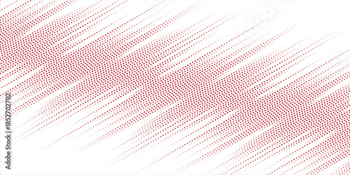 Red dynamic halftone grunge texture. Modern vector background eps10
