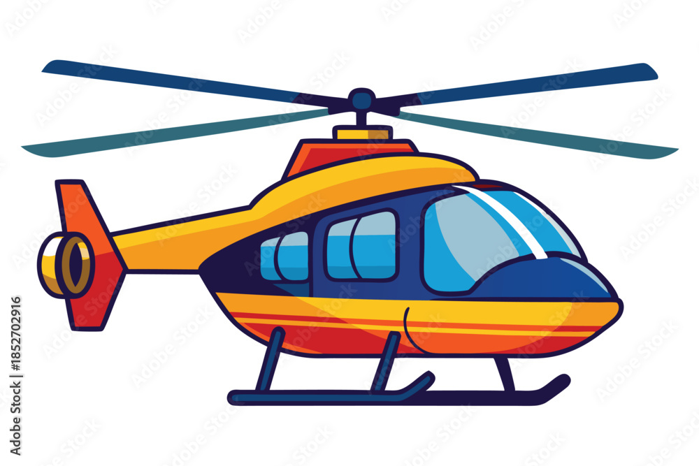 Fototapeta premium helicopter on white background