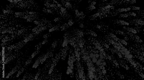 Fireworks Explosion on transparent background with alpha channel