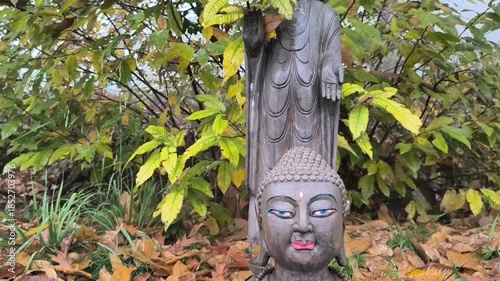 Gardens of the Tibetan buddhist healing medition complex in Albagnano,Italy