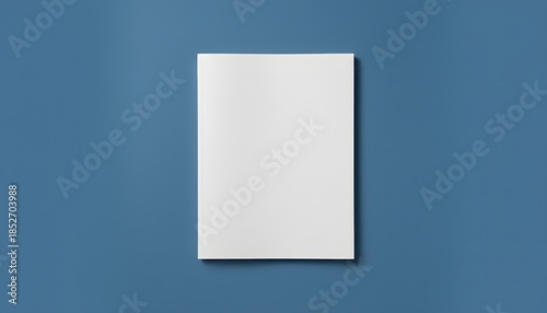 Blank Flash Magazine Cover Mockup Design on Blue Background