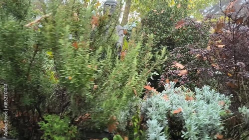 Gardens of the Tibetan buddhist healing medition complex in Albagnano,Italy