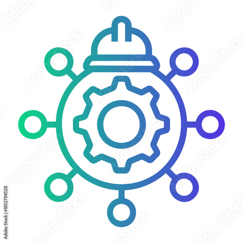 safety procedure Line Gradient Icon