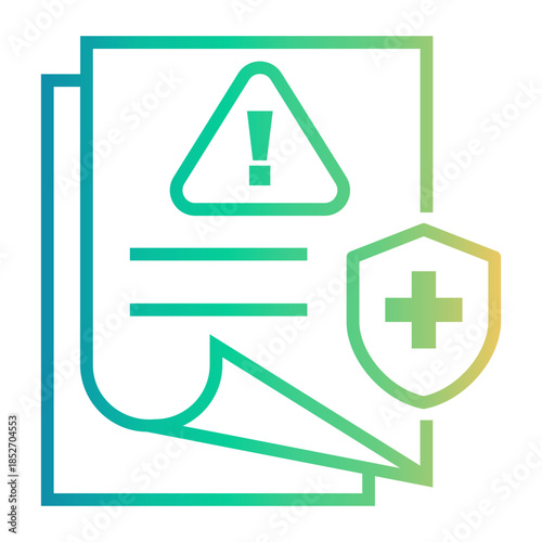 safety procedure Line Gradient Icon
