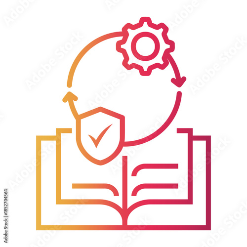 safety procedure Line Gradient Icon