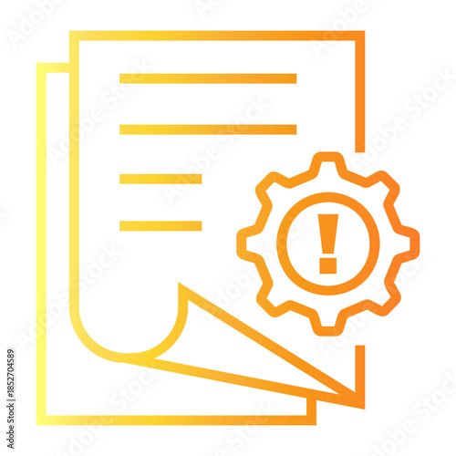 safety procedure Line Gradient Icon