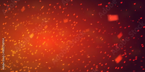 Abstract Red and Orange Fire Spark Background with Soft Bokeh Light Effects 