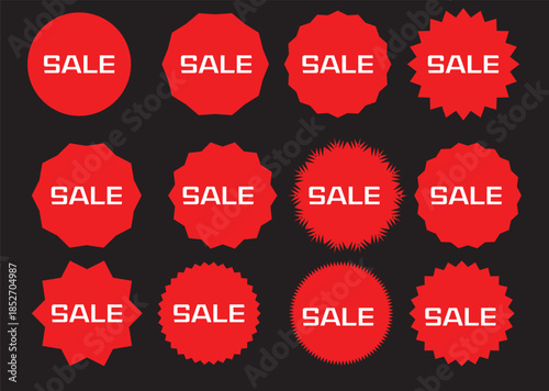 sale icon set. Price tags and promotion symbol. Vector illustration.set of discount labels