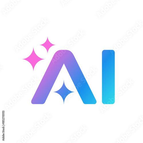 Artificial Intelligence AI Letter Logo Icon Vector