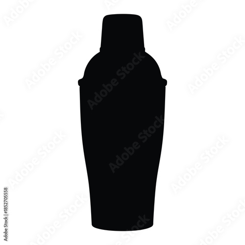 Cocktail shaker Vector, Silhouette, Illustration