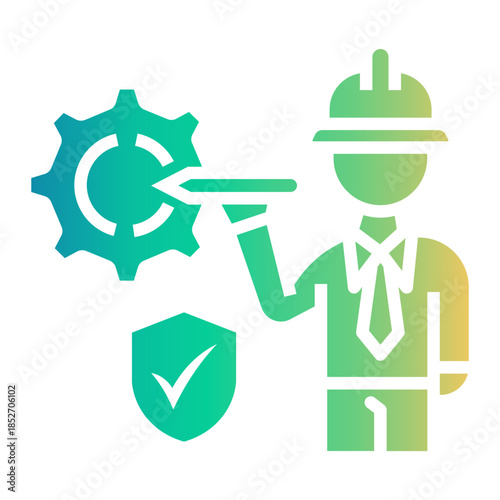 safety procedure Gradient icon