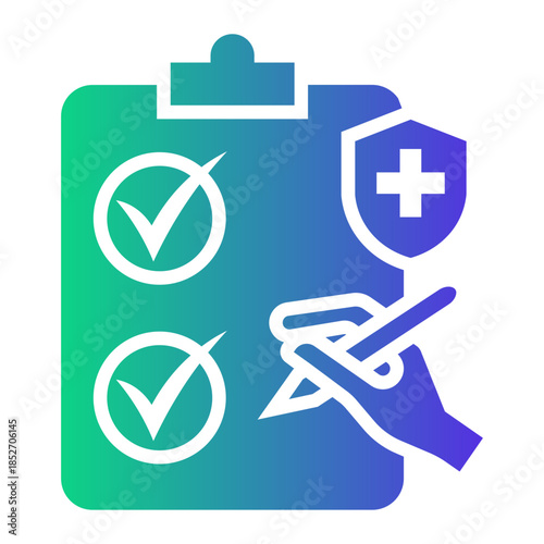 safety procedure Gradient icon