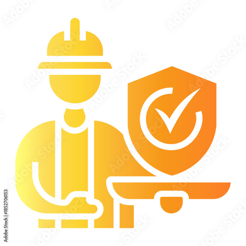 safety procedure Gradient icon