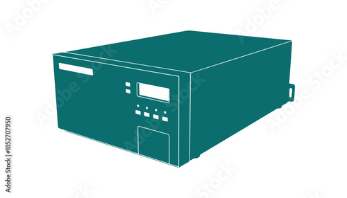 An easy-to-understand illustration of a voltage stabilizer presented in a colorful perspective view.

