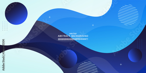 Minimalist abstract fluid wave background. Trendy blue wave element color background. Vector eps10