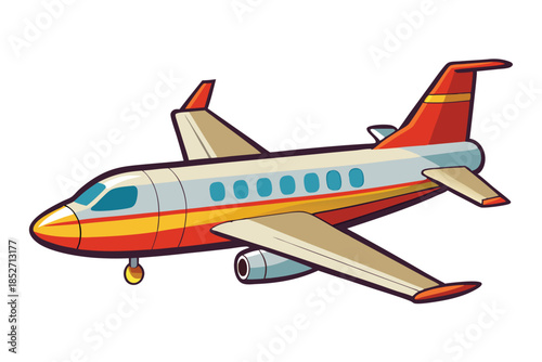 airplane on white background