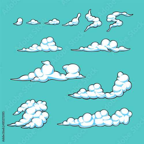 Foam or cloud decoration for background