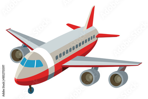 airplane on white background