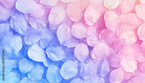 Pastel Ombre Leaf Arrangement Creating a Calming Effect with a Seamless Wallpaper Pattern Design