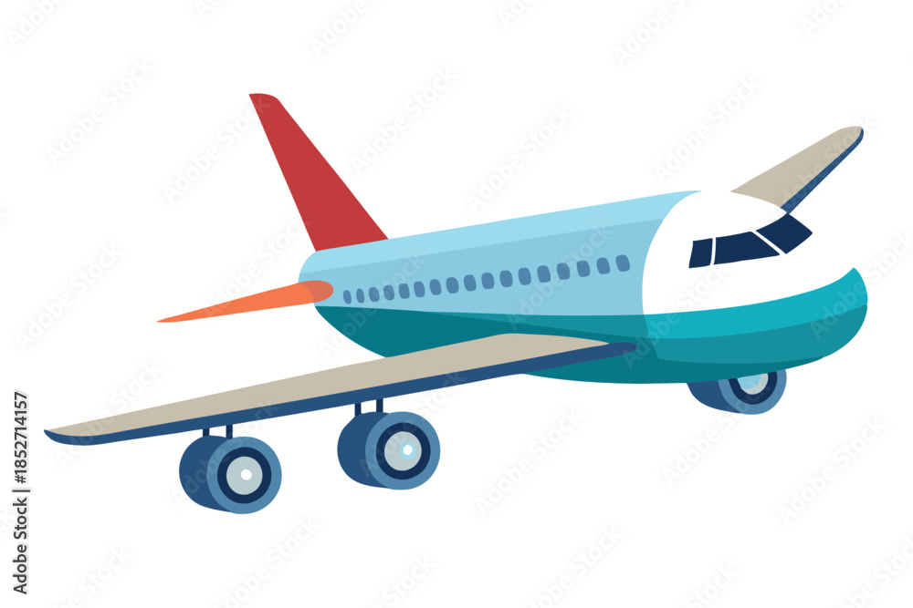 Fototapeta premium airplane on white background