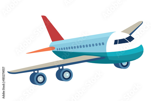 airplane on white background