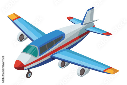 airplane on white background