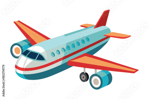 airplane on white background