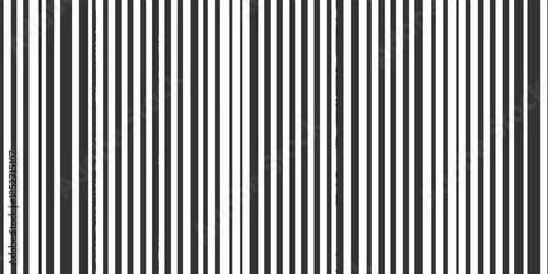 Black and white vertical stripes of varying widths creating a barcode pattern