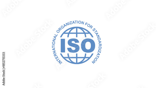 ISO International Organization for Standardization official logo on white background