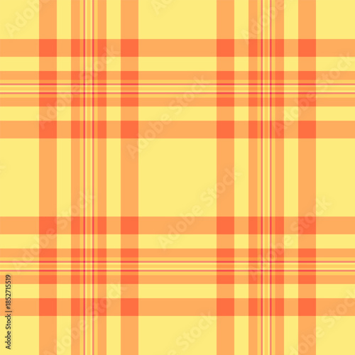 2026 texture plaid tartan, fall fabric background seamless. Variety vector check textile pattern in orange and red colors.