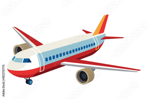 airplane on white background